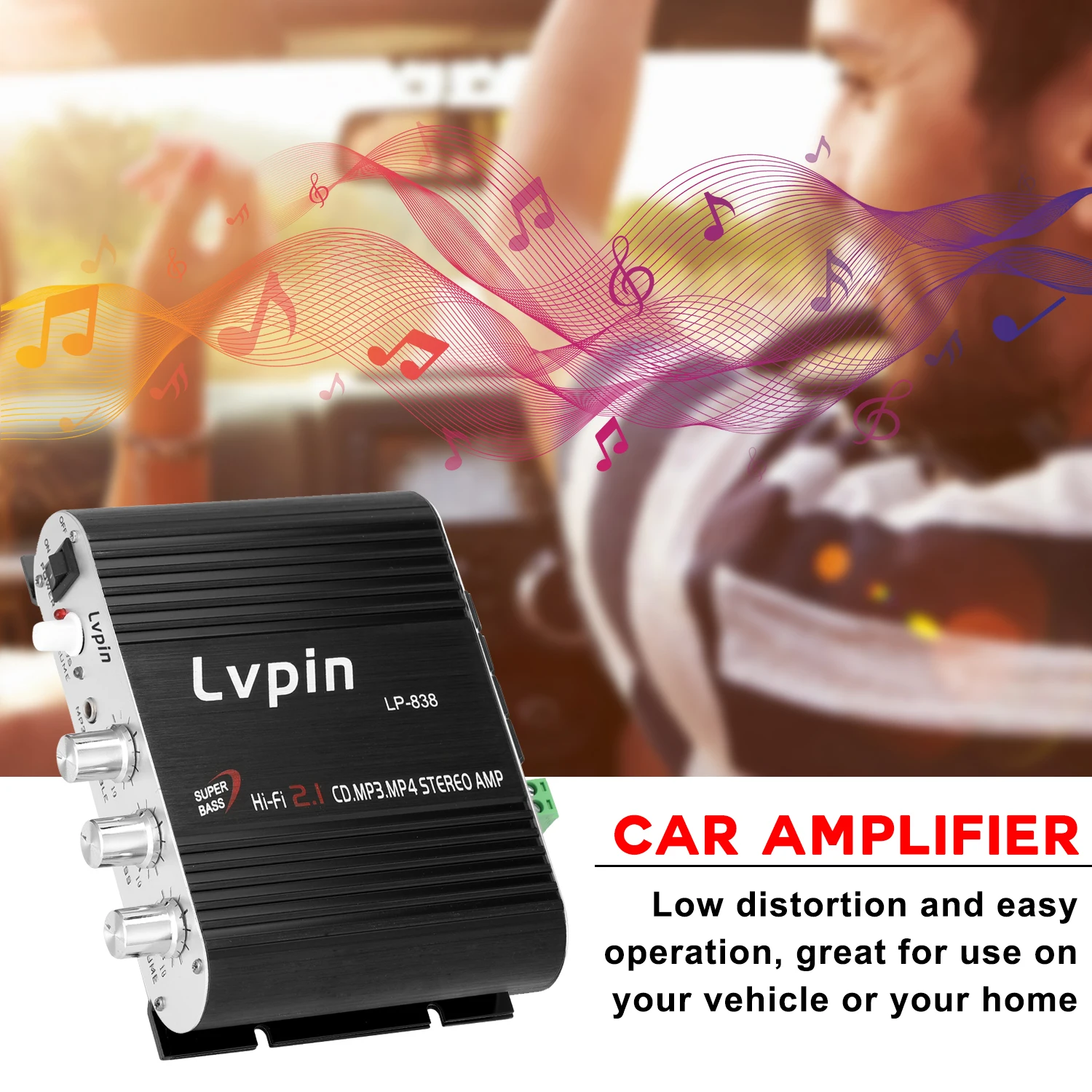 Мини HIFI аудио стерео усилитель мощности сабвуфер автомобильные аксессуары MP3