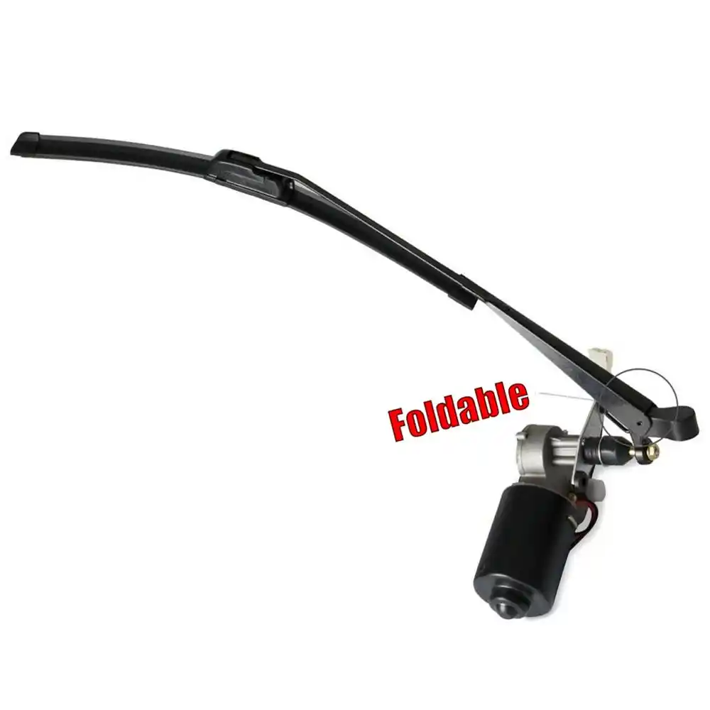 Universal 12V UTV Electric Windshield Wiper Motor Kit 18" inches Flat