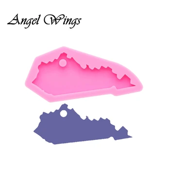 

Shiny new keychain mold Kentucky US state Silicone epoxy Resin Molds Decorative Craft DIY bracelet keychain mold DY0211