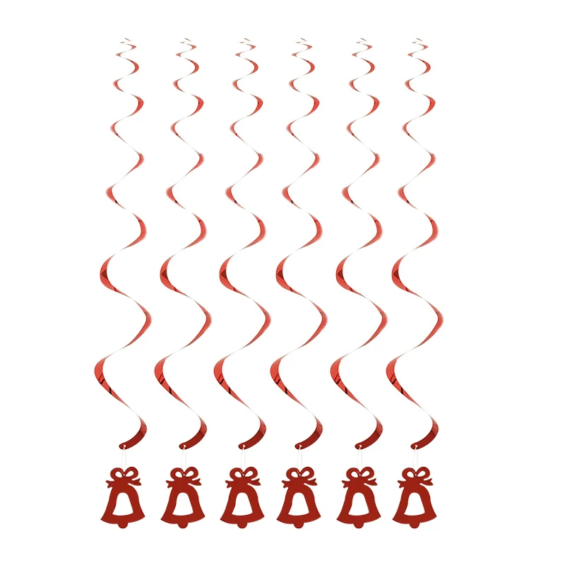 6 шт./компл. Рождественский Потолочные Подвесные колпаки гирлянда спираль Рождественский лось украшения в виде снежинки Свадебный декор для комнаты, вечеринки принадлежности - Цвет: B03