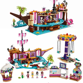 

2020 New Friends Set Amusement Park Fit for Lepinblock Friends Model Building Block Bricks Toys For Girl 41375 Christmas Gifts