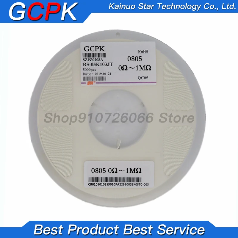 

5000PCS 0805 Resistor SMD Accuracy 1% 0 ohm ~ 10M ohm 1K 2.2K 10K 100K 0 1 10 100 150 220 330 ohm 1R 10R 100R 150R 220R 330R