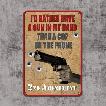 

Cowboy Gun Metal Sign PlaqueTin Sign Retro Decoration Garage Bar Pub Man Metal Retro Wall Cave Decoration Plate Iron Painting