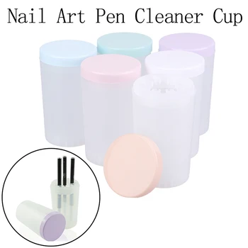 

Professional Handy Holder Acrylic Pen Cleaner Cup Washing Water Container Cup Nail Art Brush Pot Tool Nail Accessories