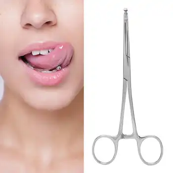 

Piercing Pliers Stainless Steel Reusable Bead Clamping Tool Body Jewelry Piercing Supply Bead Clamping Plier