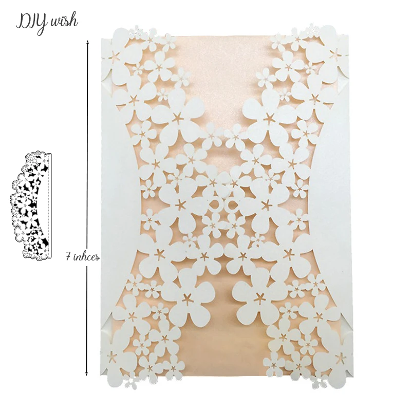  Flower Border Dies Wedding Invitations Edge Metal Cutting Dies New 2019 for Scrapbooking Party Gree