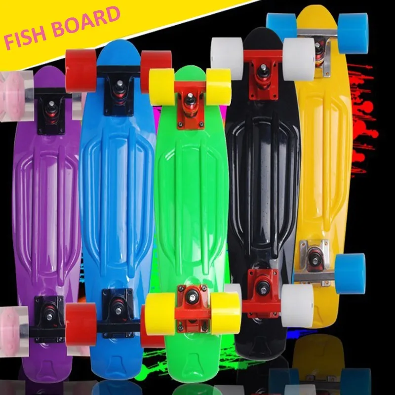 

Jusenda 55CM Skateboard Mini Longboard Single Rocker Children Cruiser Scooter Pastel Penny Board Wheels Bearings Trucks