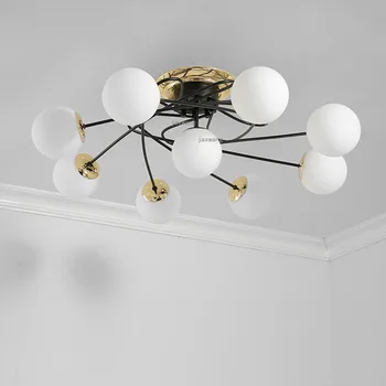 

Modern LED Chandeliers Black/Gold Glass Vintage LOFT Chandelier Lighting Lustre Living Room Bedroom Home Deco Pendant Lamp Light