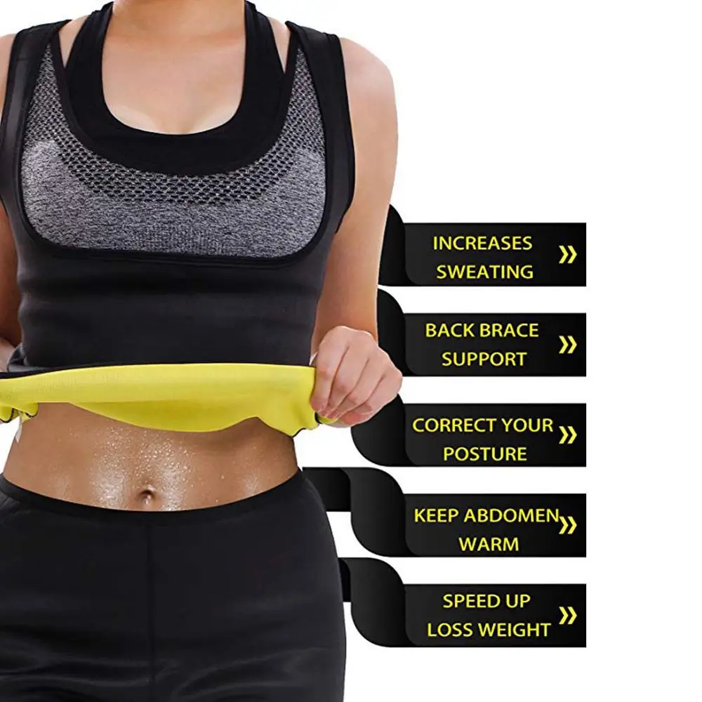 Thermo Sports Waist Shaper Promotes Sweating Plus Size Comfort Sweat Vest