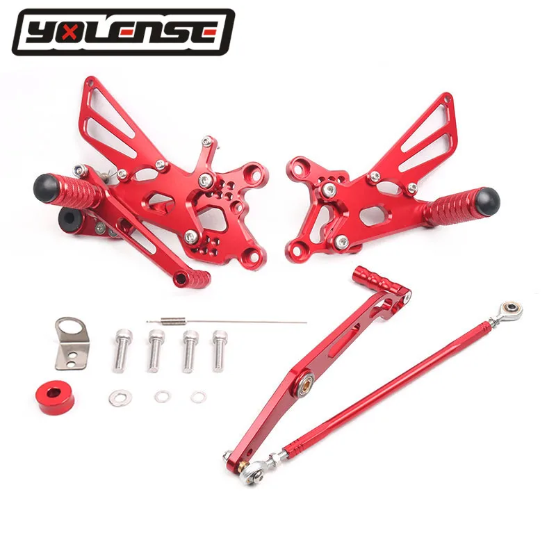 

CNC Aluminum Motorcycle Adjustable Rearsets Rear Sets Foot Pegs For Yamaha YZF R6 YZFR6 YZF-R6 2006-2016 2015 2014 2013