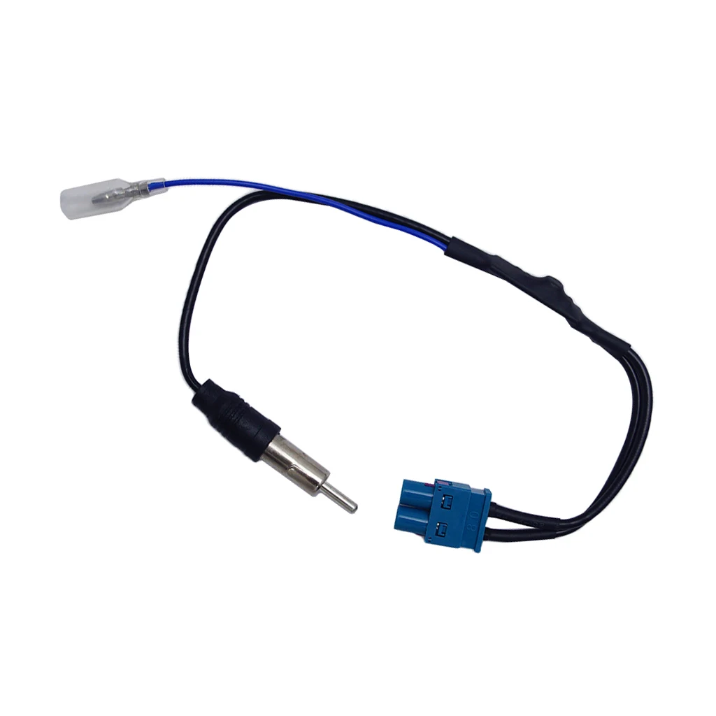Dual FAKRA to Din FM AM Radio Antenna Adapter Signal Amplifier for Audi VW