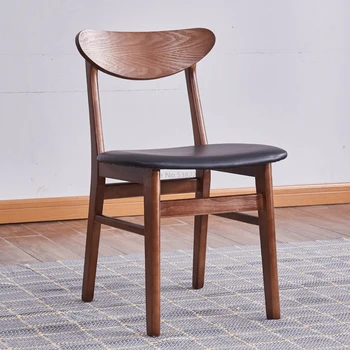 

Dining Chair Originality Leisure Time Household Dining Chair Cafe Western Restaurant Chair Raw Wood Color Potato Piece Chair