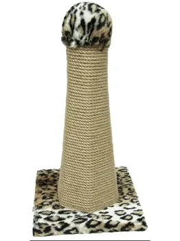 

ZOONIK kittens column Zoonik floor Hexagon Cat 30 x 30 x 55 cm beige hemp leopard