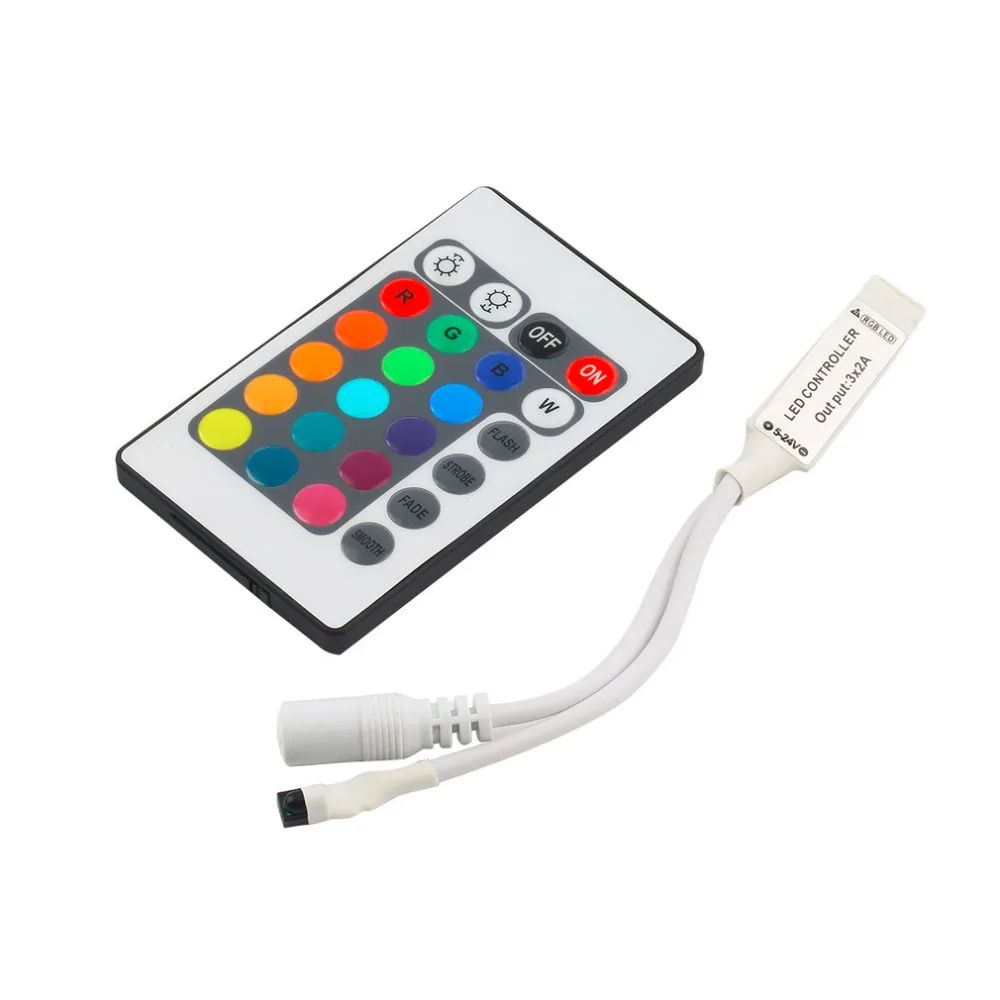 ICOCO Universal Infrared Mini 24 Key IR Remote Controller Wireless For 3528 5050 RGB LED Strip Hallways Stairs Home Used