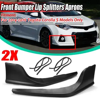 

A Pair Car Front Bumper Lip Splitters Diffuser Spoiler Protection Guard Aprons For Toyota Corolla S Models 2014 2015 2016