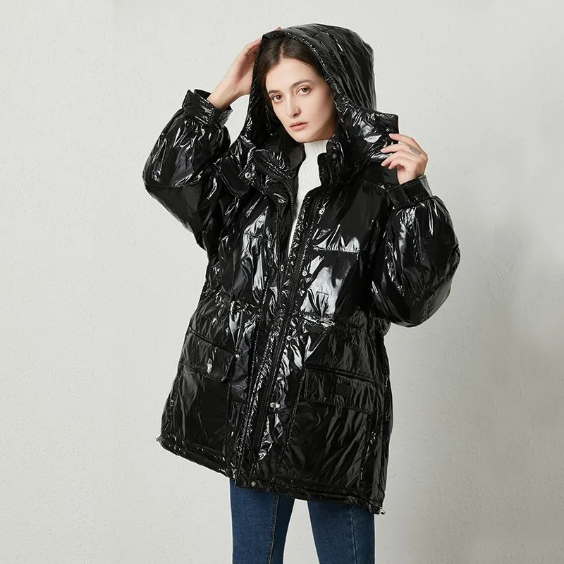 FTLZZ New Winter Women Loose Bright Color Down