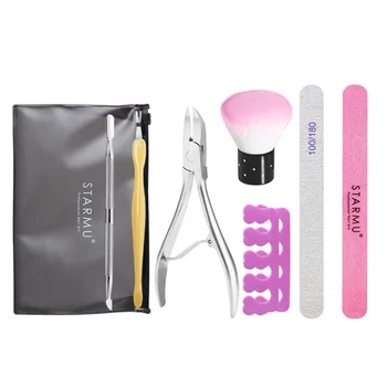 

8pcs Practical Nail Art Tools Set Manicure Kit Nail Files Portable Dead Skin Pliers Nail Trimmer Manicare Tools