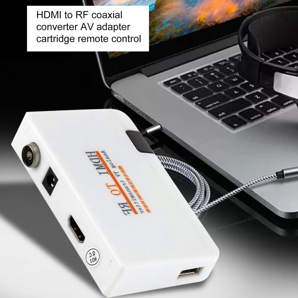 HDMI к РЧ коаксиальный преобразователь AV адаптер коробка ж/пульт дистанционного управления аналоговый сигнал ТВ передатчик коробка с питанием