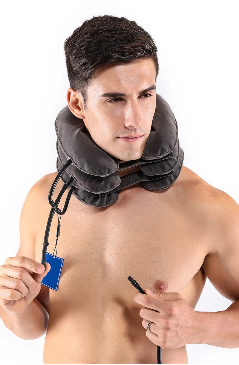 

Inflatable Neck Cervical Vertebra Traction Soft Brace Device Unit for Headache Head Back Shoulder Neck Pain Relieve Health Care