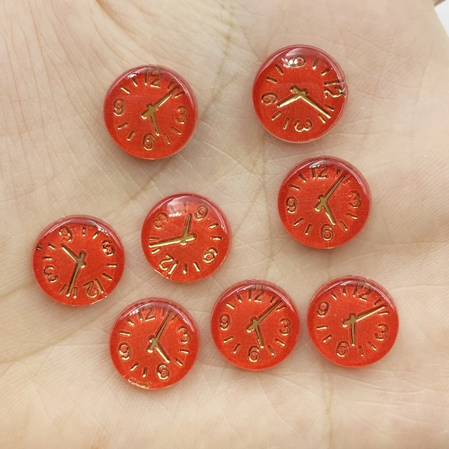 50Db Gyanta 12 Mm -Es Óra Lapos Hátsó Strassz Diy Scrapbook Díszítő Dekoráció Kézműves - Image 5