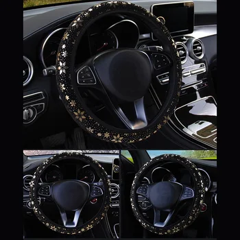 

4 Colors Car Steering-wheel Covers Car Steering Wheel Cover Shiny Snowflake Car Accessories Universal Diameter 38cm