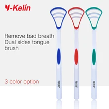 Y-Kelin Языковой скребок Языковая щетка Очиститель языка скребка Чистка сохраняет свежее дыхание 3 цвета вариант