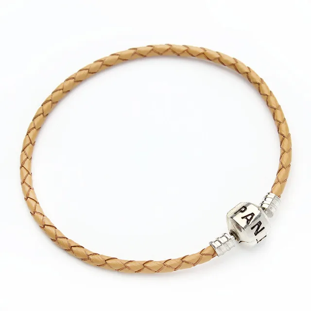 CKysee 19cm Fashion Leather Rope Charm Laser Lettering Bracelet For Women DIY Jewelry Making yellow