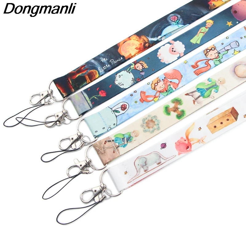 P3459 Dongmanli Prince And Fox Lanyards брелок для ключей ID Card Pass тренажерный зал мобильный телефон