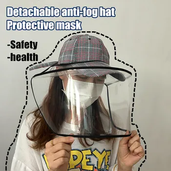 

Anti-spitting Protective Hat Dustproof Cover Peaked Cap Hat Adjustable Size