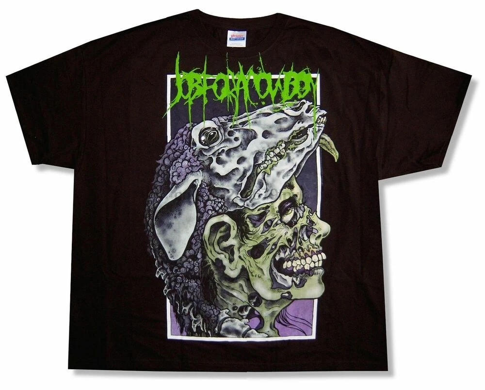 Job For A Cowboy Rotting Hat Black T Shirt New Official Metal Music | Мужская одежда