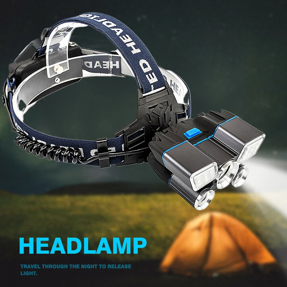 

1800 Lumens Head-mounted Light USB Charging Outdoor Hunting Fishing Hiking Camping LED Headlights Portable Flashlight