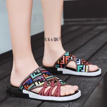 Мужские летние шлепанцы с цветочным принтом; Мужская обувь; Лидер продаж; модные мужские шлепанцы в национальном стиле