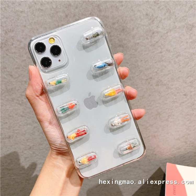 Чехол для iphone 11 11Pro Max 6 6S 7 PLus X XS XR с объемным рисунком из мультфильма мягкая задняя
