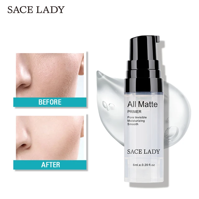 SACE LADY 6mL Face Base Primer Liquid Matte MakeUp Fine Lines Oil-control Facial Cream Brighten Foundation Primer Cosmetic 3