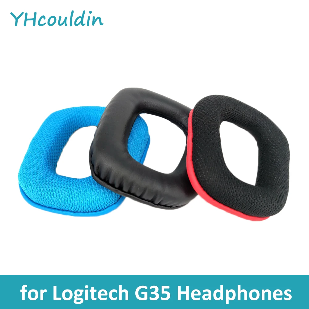 YHcouldin Ear Pads Suitable for Logitech G35 Headphones Soft Leatherette Cushions Breathable Mesh Cloth Replacement Earpads | Электроника