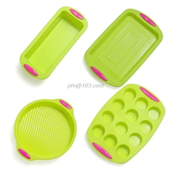 

4 Pcs Silicone Bakeware Set Food Grade Premium Silicone Molds bpa-free Food Grade Silicone Baking Nonstick Molds Set