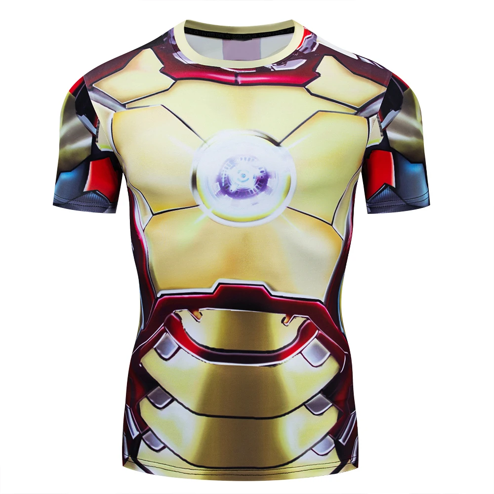 Крутая детская компрессионная рубашка с 3D принтом, костюм, футболки для мальчиков с супергероями комиксов, Молодежные спортивные колготки, Топы И Футболки - Цвет: 025