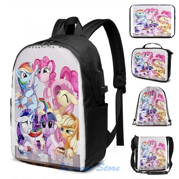 

Funny Graphic print FIM USB Charge Backpack men School bags Women bag Travel laptop bag