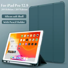 

NEW For iPad Pro 12.9 2017 Edition (With Home key) Case For iPad Pro 12.9 2015 With Pencil Holder Secure Magnetic Smart Case