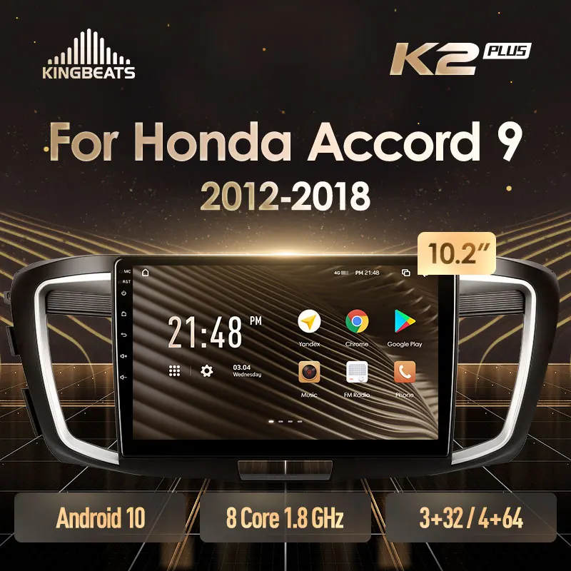 KingBeats штатное головное устройство For Honda Accord 9 CR 2012 2018 GPS Android 10 автомагнитола на