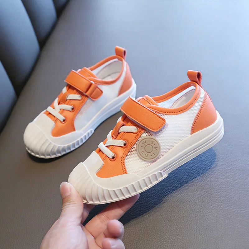

Korean-style Biscuit Shoes Child Athletic Shoes 2019 New Style GIRL'S Shoes Spring And Autumn Mesh Punched Sheet Shoes BOY'S Sho