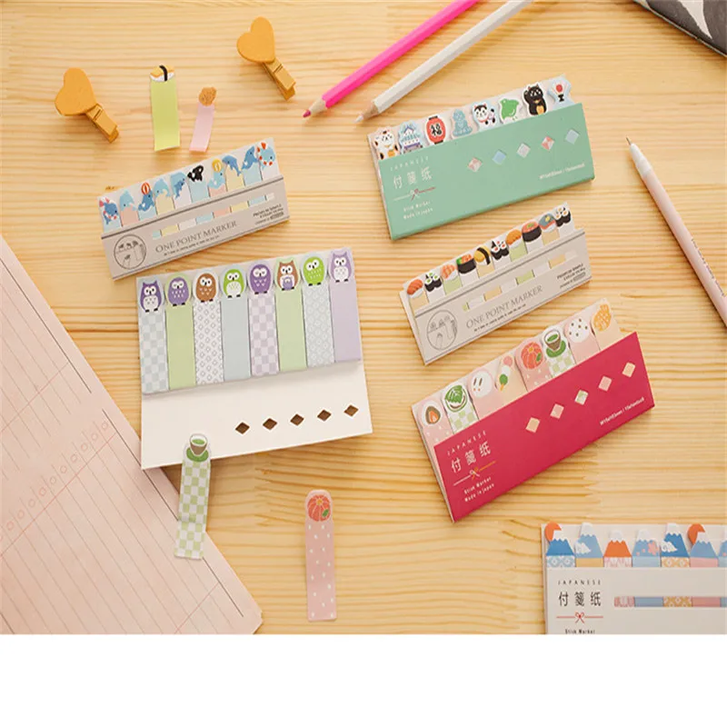 

1Pcs/lot Variety Lovely Japanese Animals Sticky Notepad Memo Note Message Post Marker Label Office School Stationery Supplies