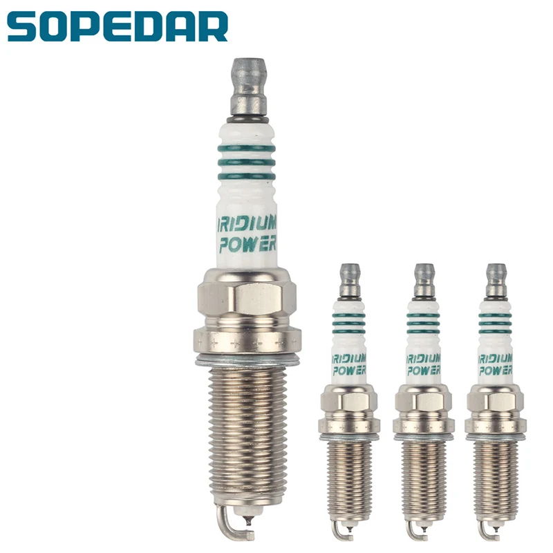 

SOPEDAR 4 Pcs Iridium Spark Plug IKH16 5343 LFR5AIX11 For Nissann Rault Peugeot 22401-AL515 22401-8H315 22401-AR015 BY481-LFR5A