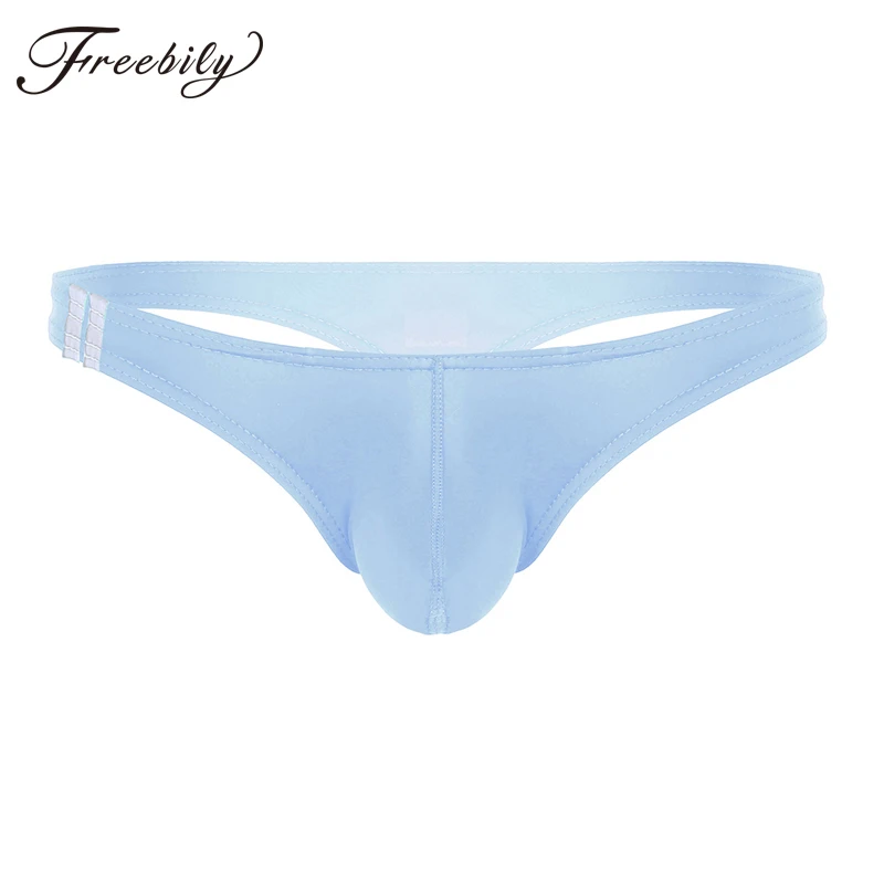 

Hot Sexy Men Thong Briefs Underwear Thong Ice Silk Thin Panties Pouch Bikini Beach Bodysuit Lingerie Brief Male Underpants M-2XL