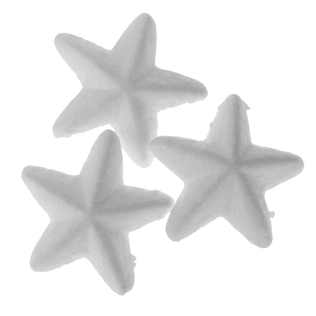 50x Christmas Star Styrofoam Foam Material For Kids Children Modeling Craft