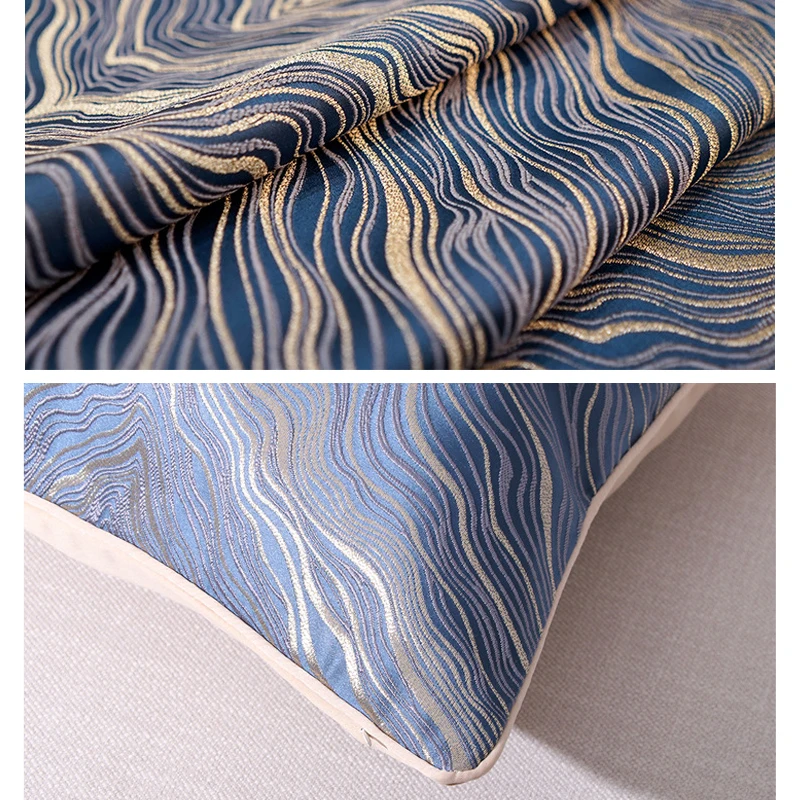 Роскошный тонкий волнистый вышитый декоративный чехол для подушки, красный синий современный чехол для подушки, наволочка для дивана, стула, кровати