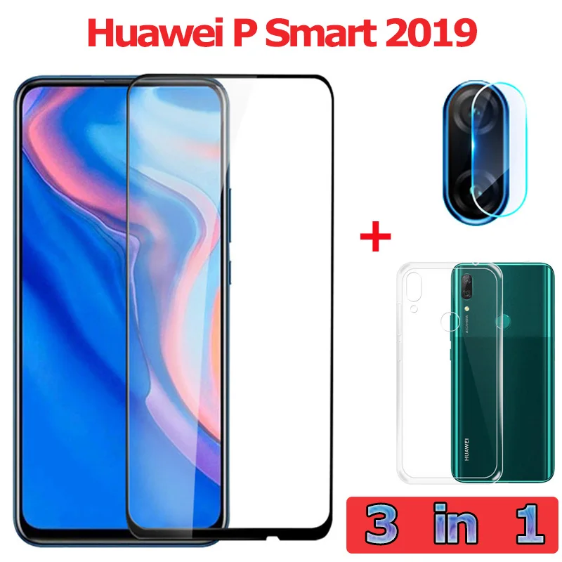 3-в-1 закаленное cтекло Huawei P Smart Z/ kамера cтекло Honor 8A cтекло Huawei P Smart /Z защитное стекло на хонор 8а стекло на хуавей п смарт /Z cтекло п смарт Z стекло Honor 8A Huawei P Smart Z/ glass - Цвет: P Smart 2019 3-in-1