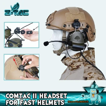 

Z-TAC Peltor Aviation Tactical Headset Peltor Comtac ii Hunting Headphones With FAST Helmet Rail Adapter Tactical Headset Z031