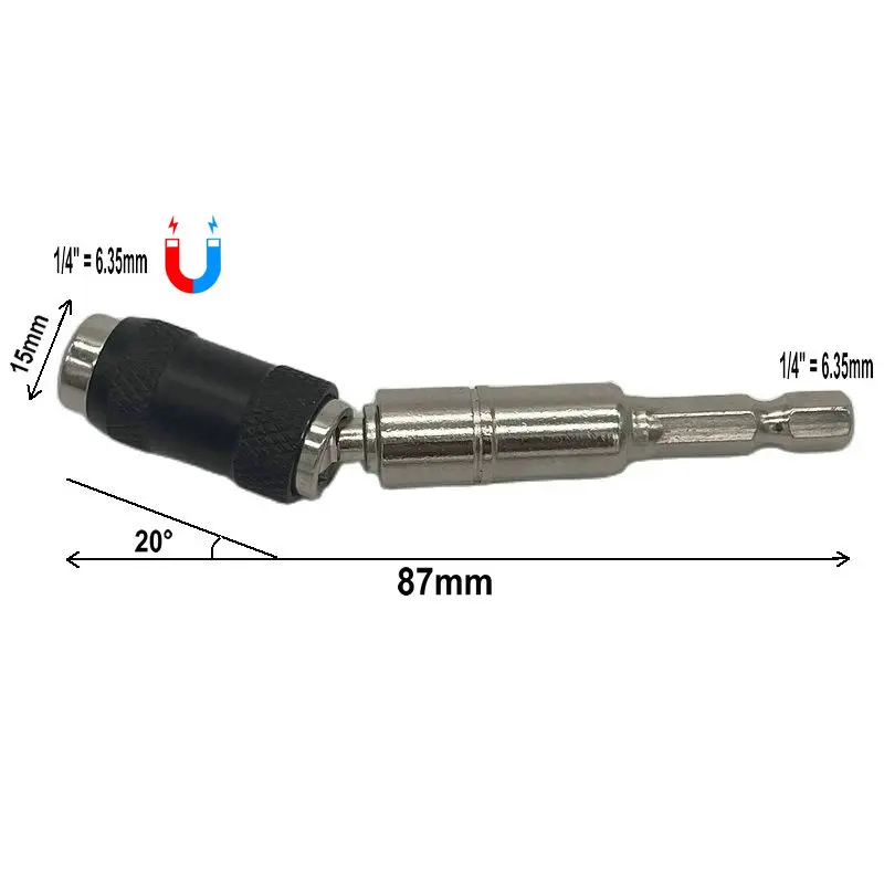 1/4" Magnetic Screw Drill Tip Tool Quick Change Locking Bit Holder Drive Guide Extensions Pivot | Инструменты