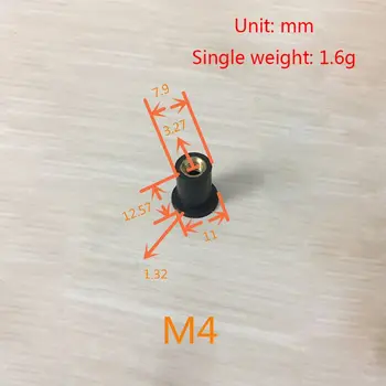 

M4/M5/M6 Rubber Well Nuts Blind Fastener Windscreen Windshield Fairing Cowl A2UC